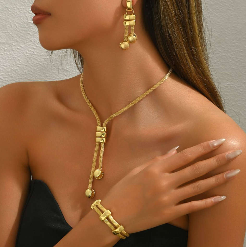18K Golden Grace Statement Necklace