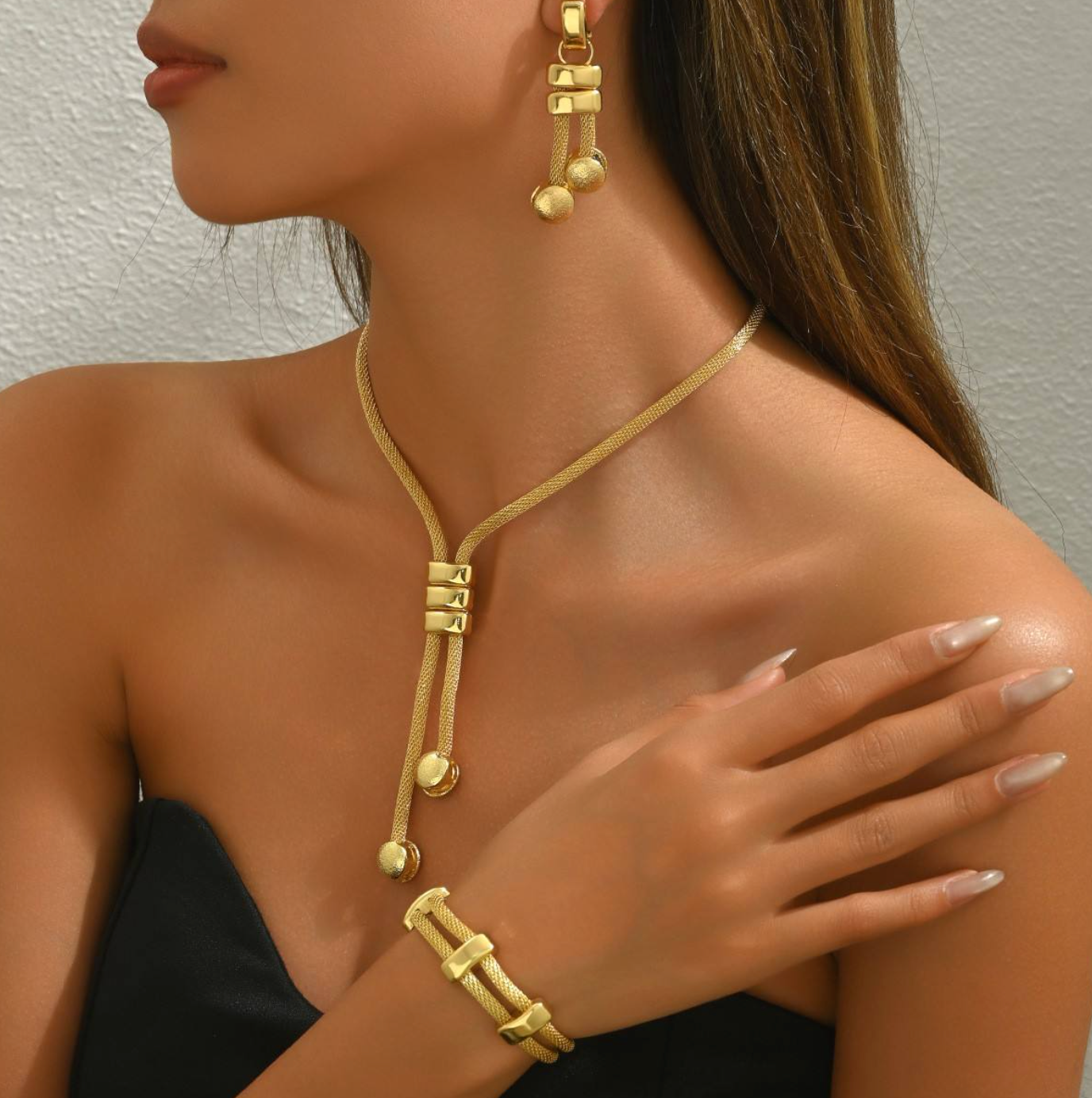18K Golden Grace Statement Necklace