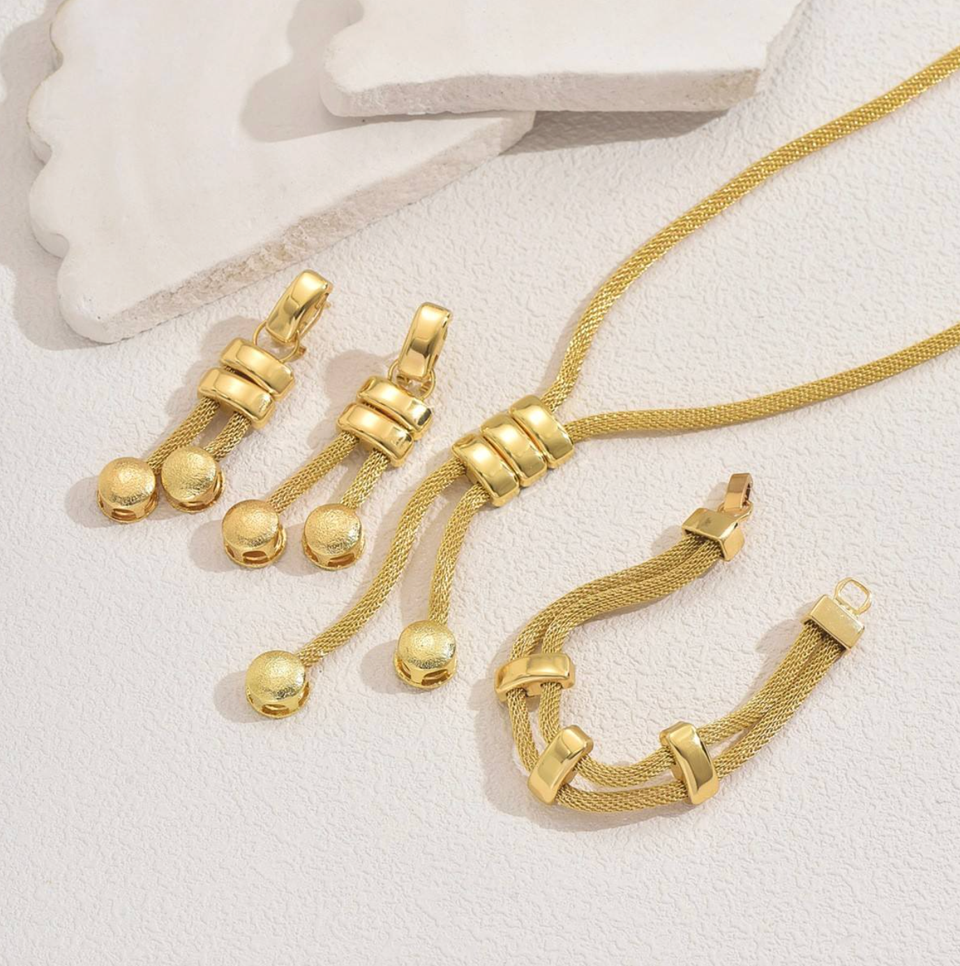 18K Golden Grace Statement Necklace