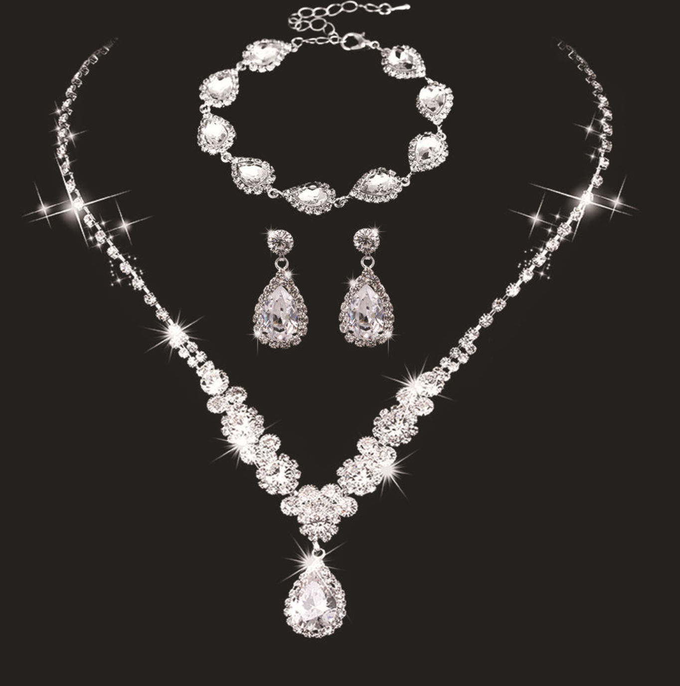 Manna Golden Trio Jewelry Set