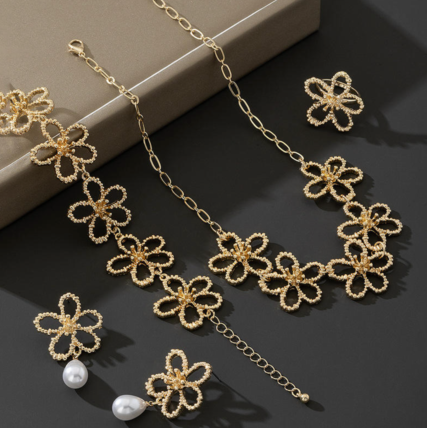 Golden Petal Elegance Necklace